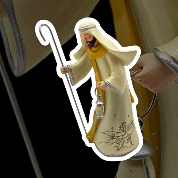 Hawthorne Village Silver Blessings Nativity Christmas Tree Collection JOSEPH - Picture 4 of 16